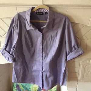 Purple New York and Company button down blouse
